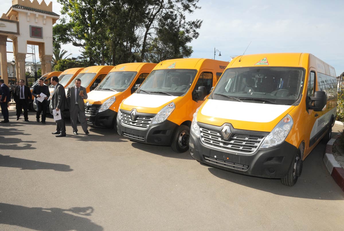 توزيع حافلات النقل المدرسي
